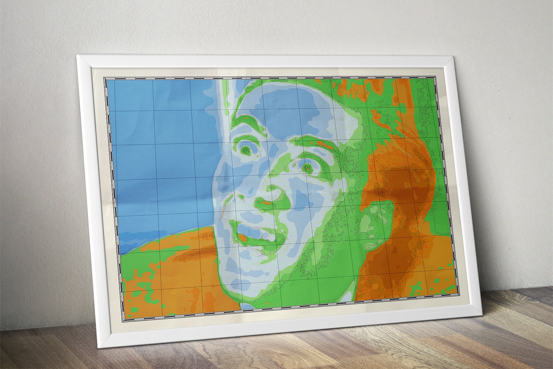 nicolas cage you dont say map wall art poster view7 418
