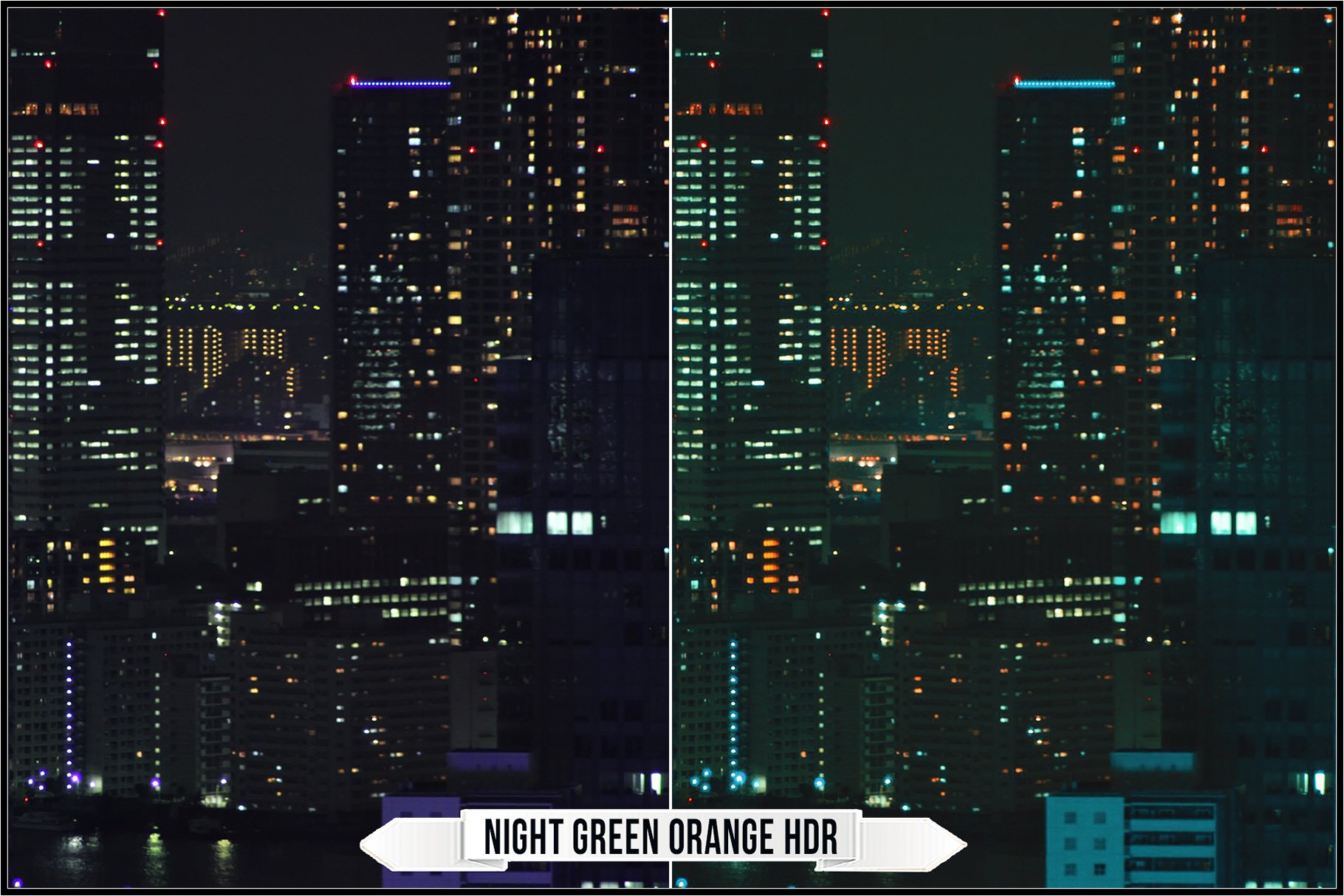 night green orange hdr 805