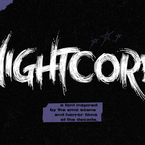 Nightcore - Emo Horror Font cover image.