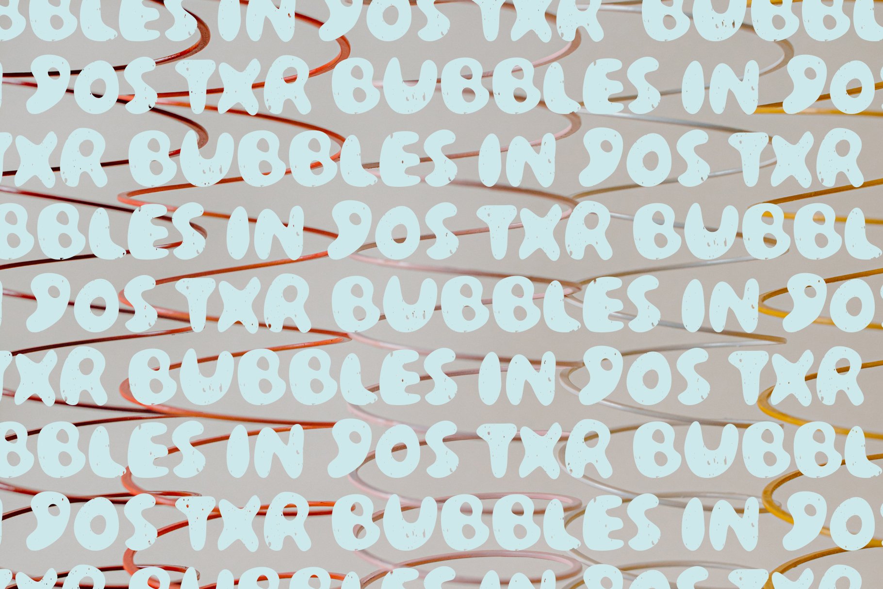 nineties 90s grunge textured bubbles font 852
