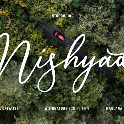 Nishyad Signature Script Font cover image.