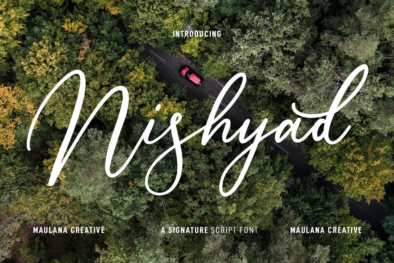 Nishyad Signature Script Font cover image.