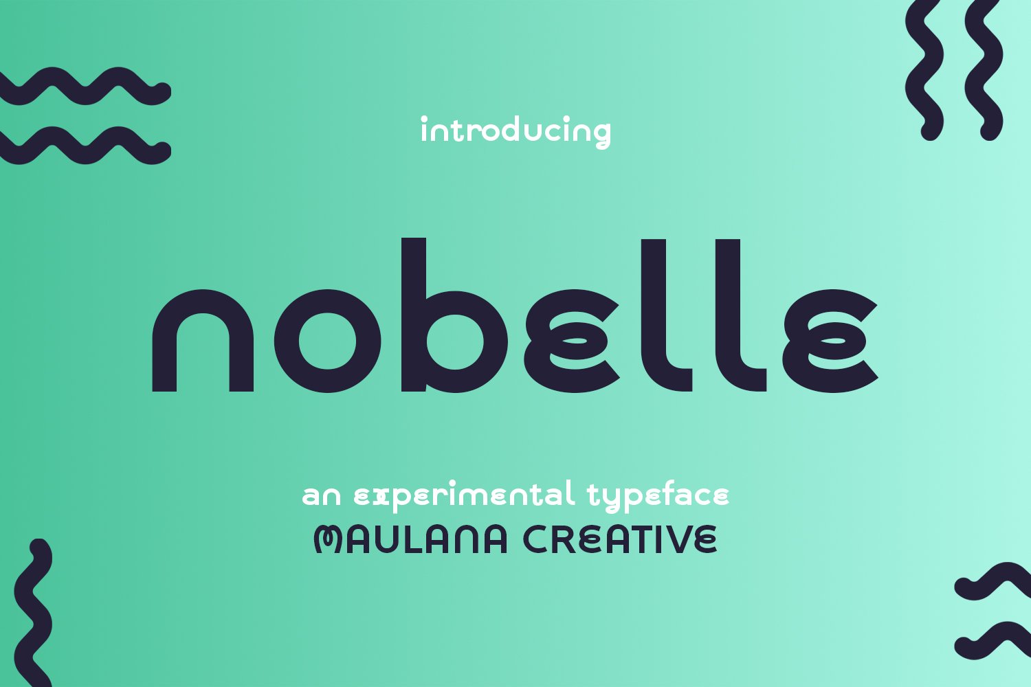 nobelle experimental decorative display font 1 234