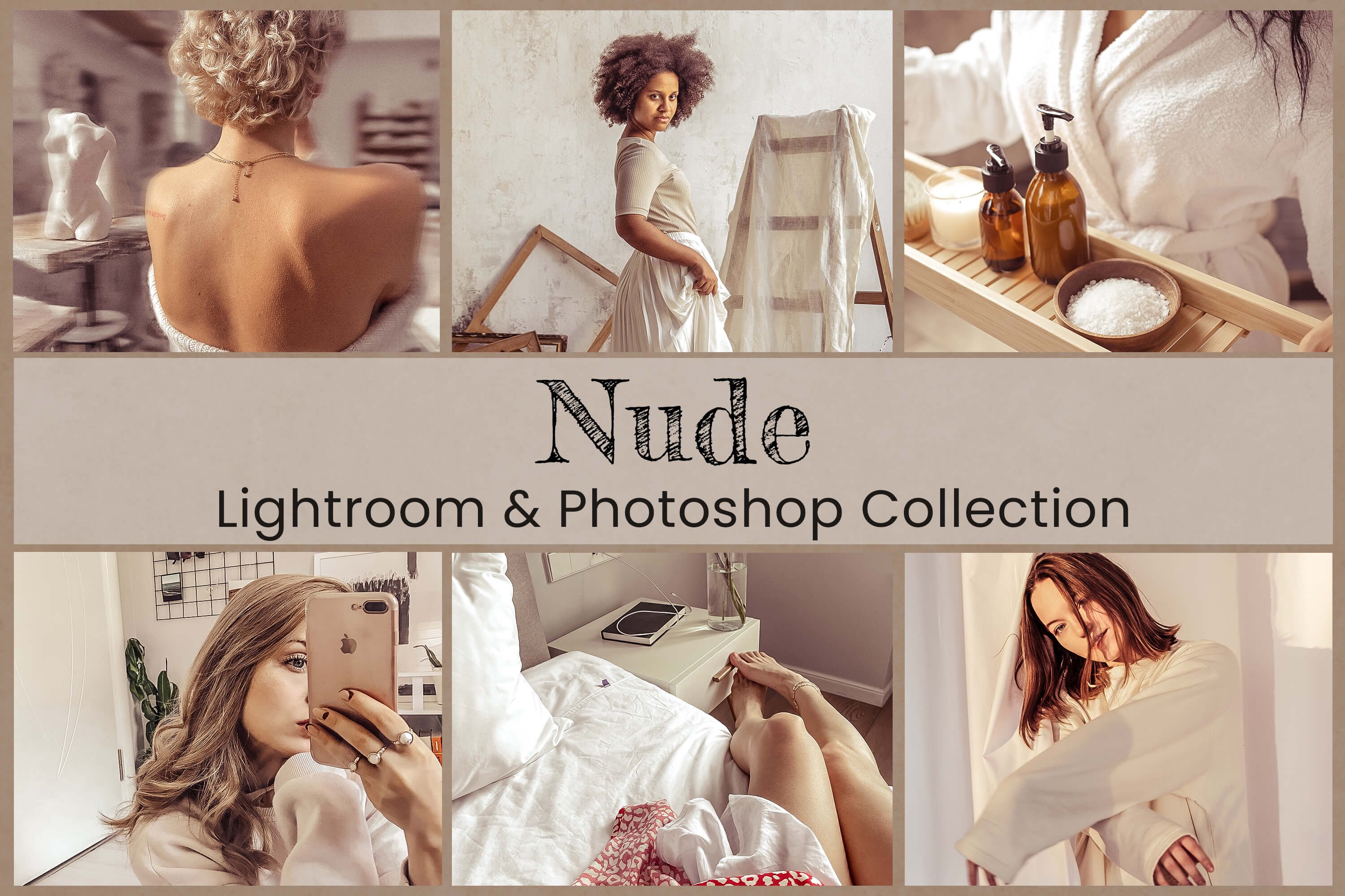 Nude Lightroom Presets Photoshop LUTcover image.