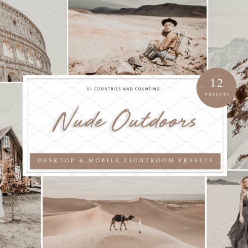 12 x Lightroom Presets, Nude Outdoorcover image.