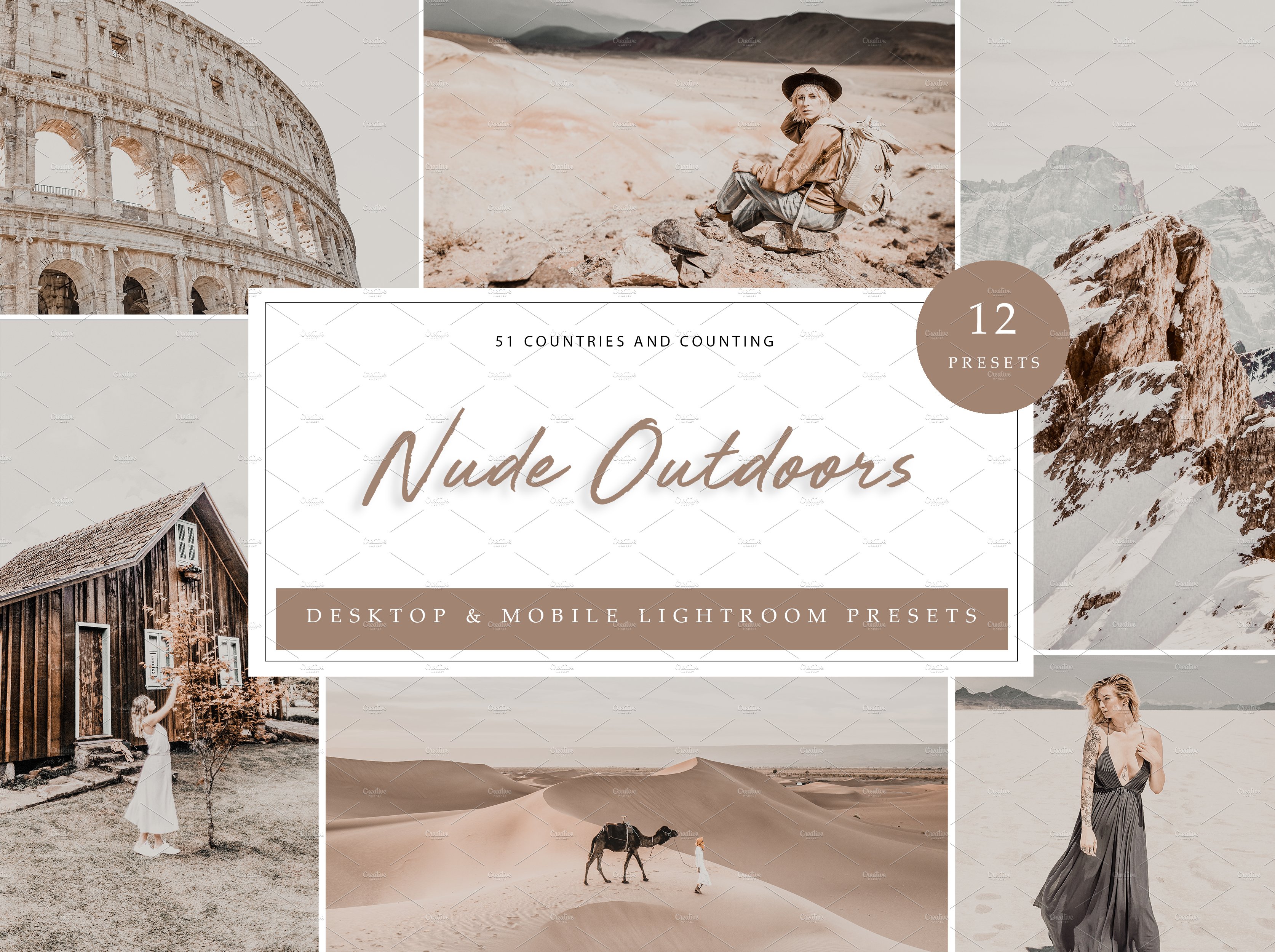 12 x Lightroom Presets, Nude Outdoorcover image.