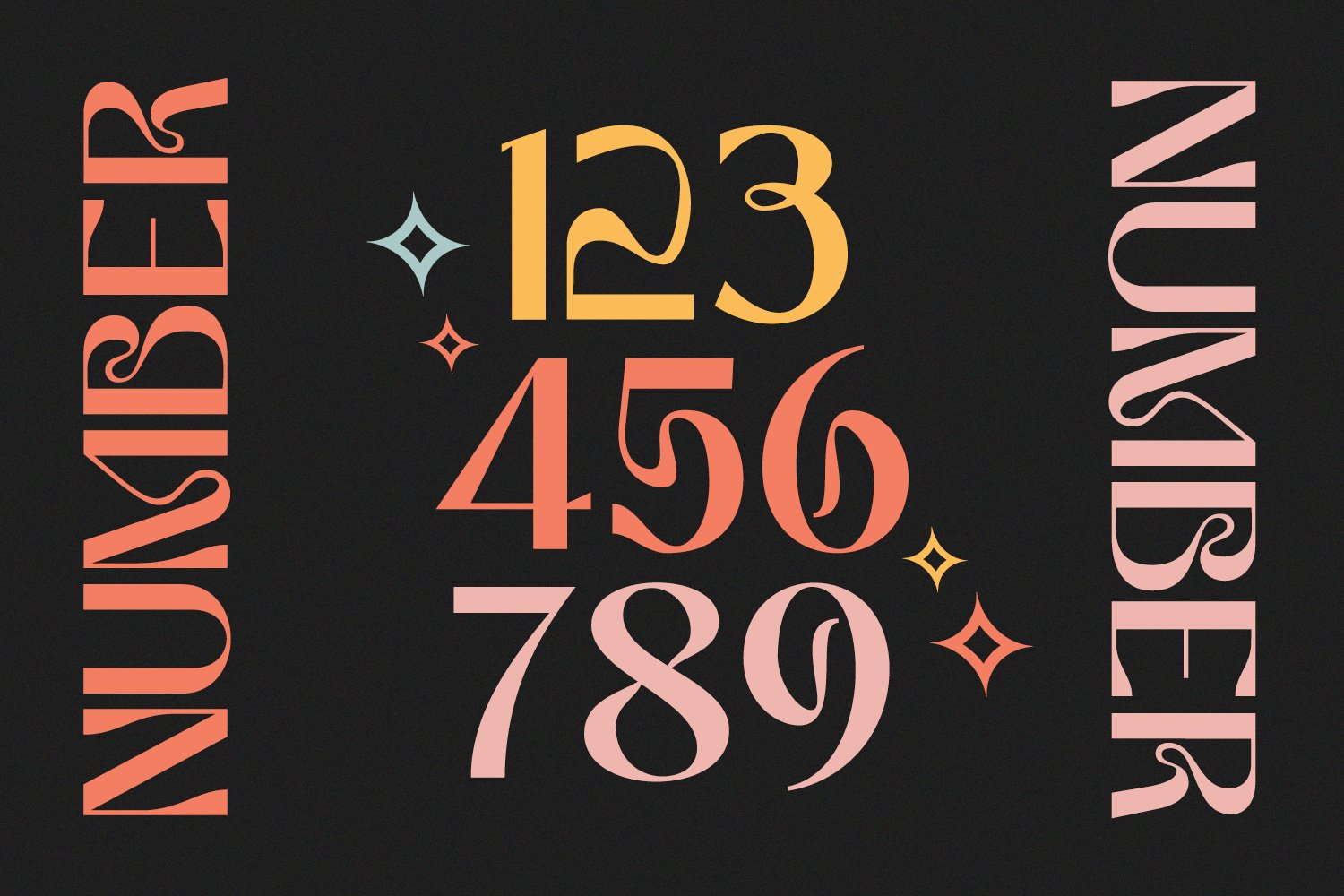 number psychedelic alphabet numeral 829