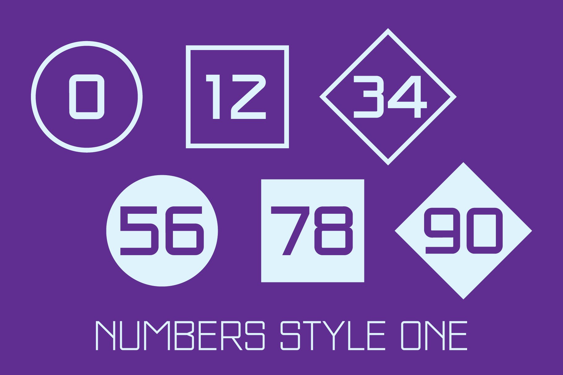 Numbers Style One Fonts cover image.