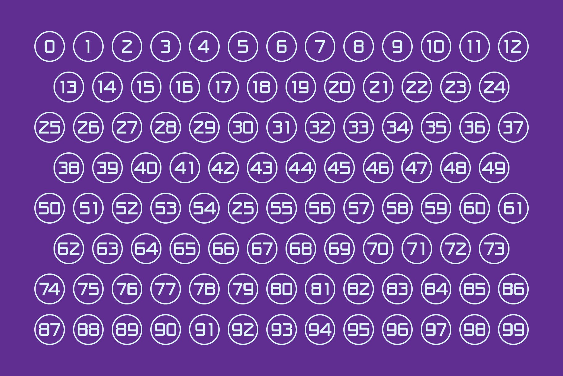 Numbers Style One Fonts preview image.