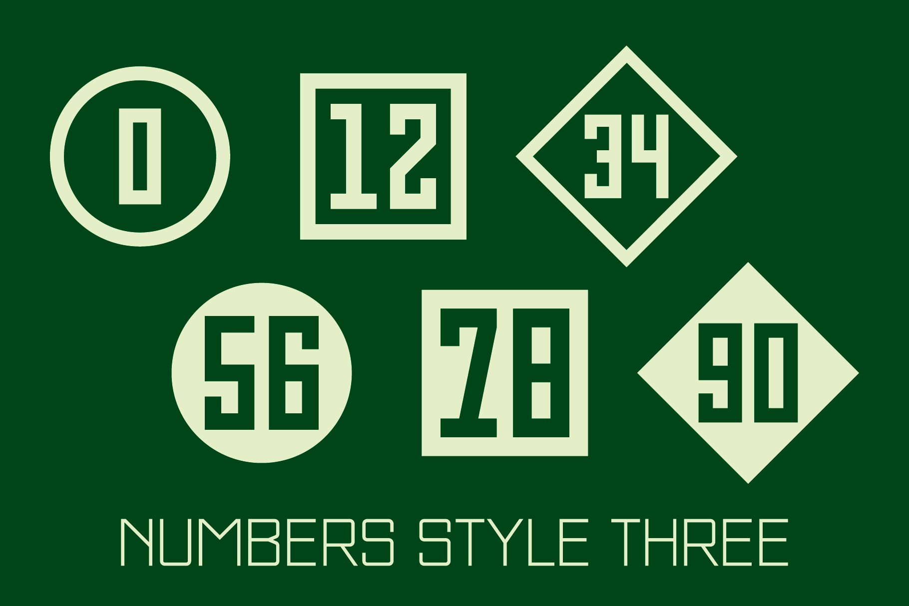 Numbers Style Three Fonts cover image.