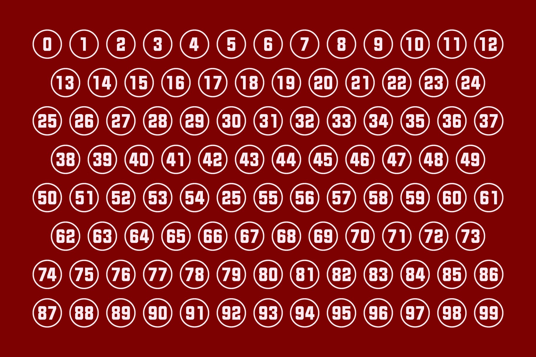 Numbers Style Two Fonts preview image.