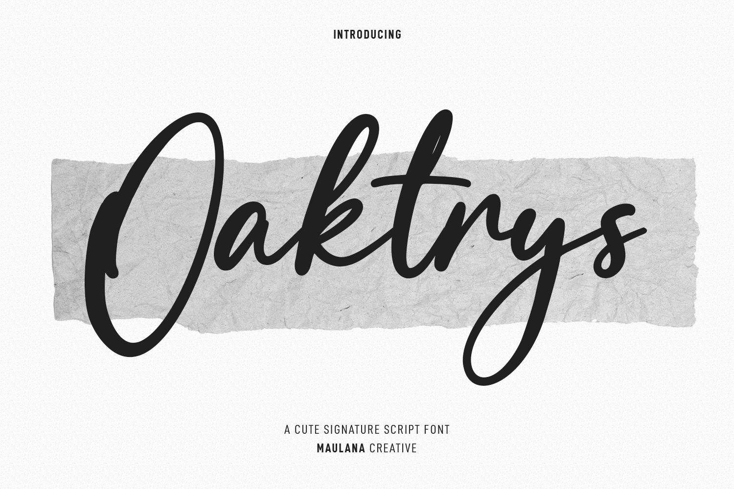 Oaktrys Handwritten Script Font cover image.