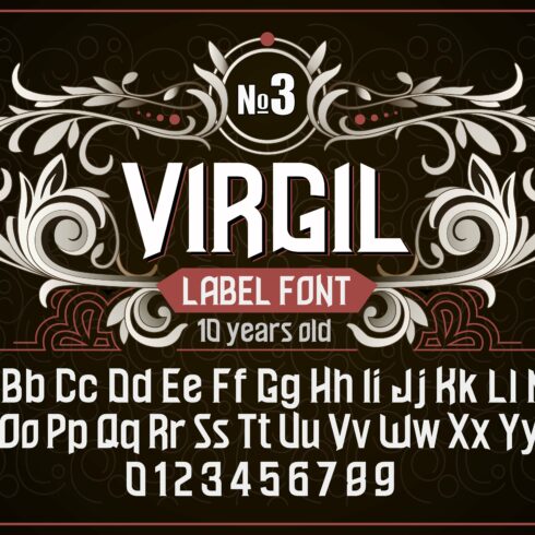 Vintage otf font "Virgil" cover image.