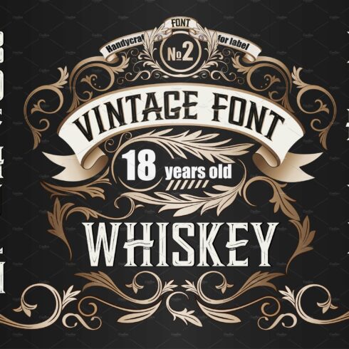 Whiskey OTF label font cover image.