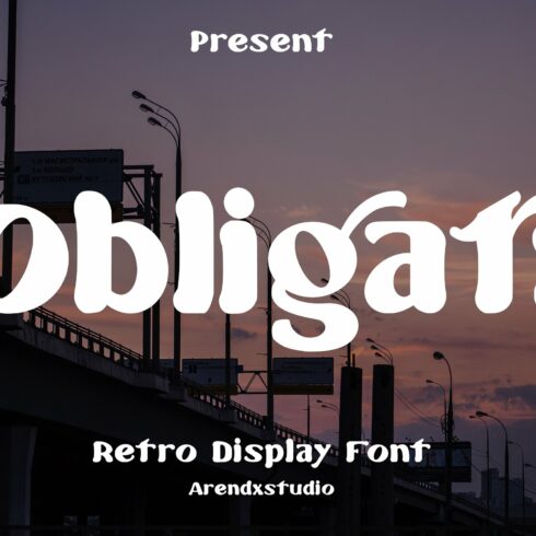 Obligati - Retro Display Font cover image.