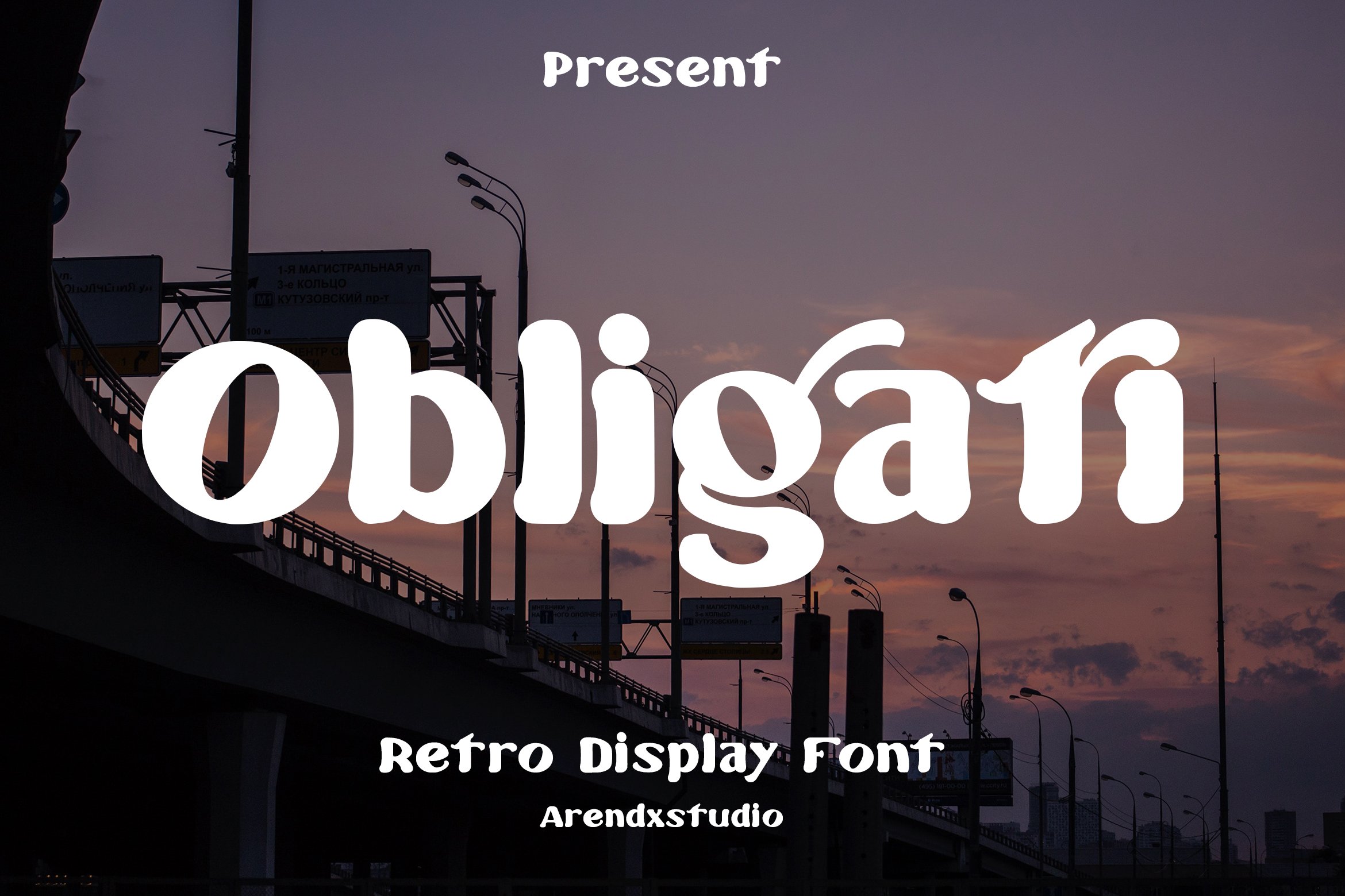 Obligati - Retro Display Font cover image.