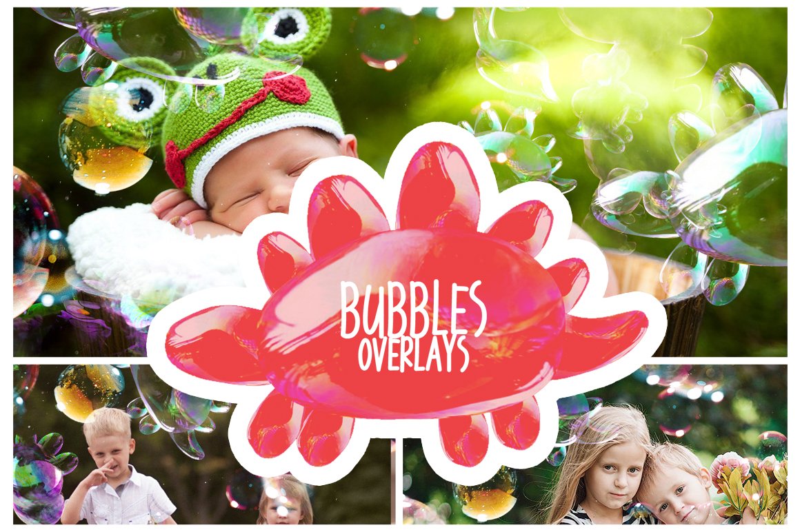 Bubbles Photoshop Overlayscover image.