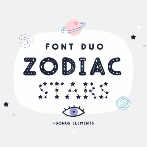 Zodiac Stars Font duo cover image.