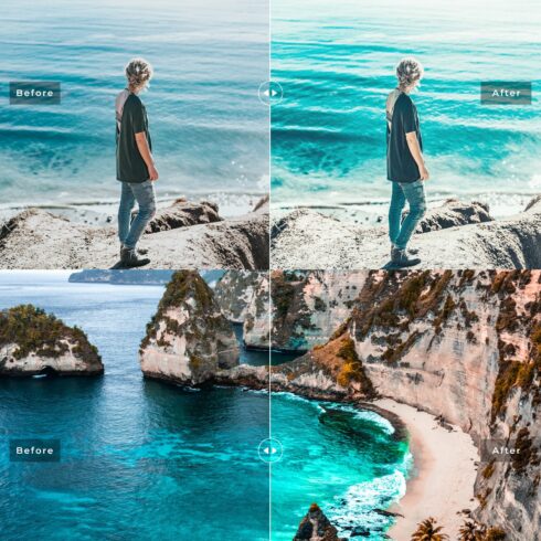 Ocean Blue Lightroom Presets Packcover image.