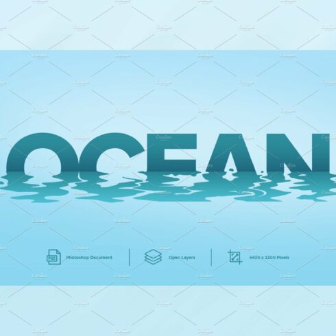 Ocean Text Effect Designcover image.