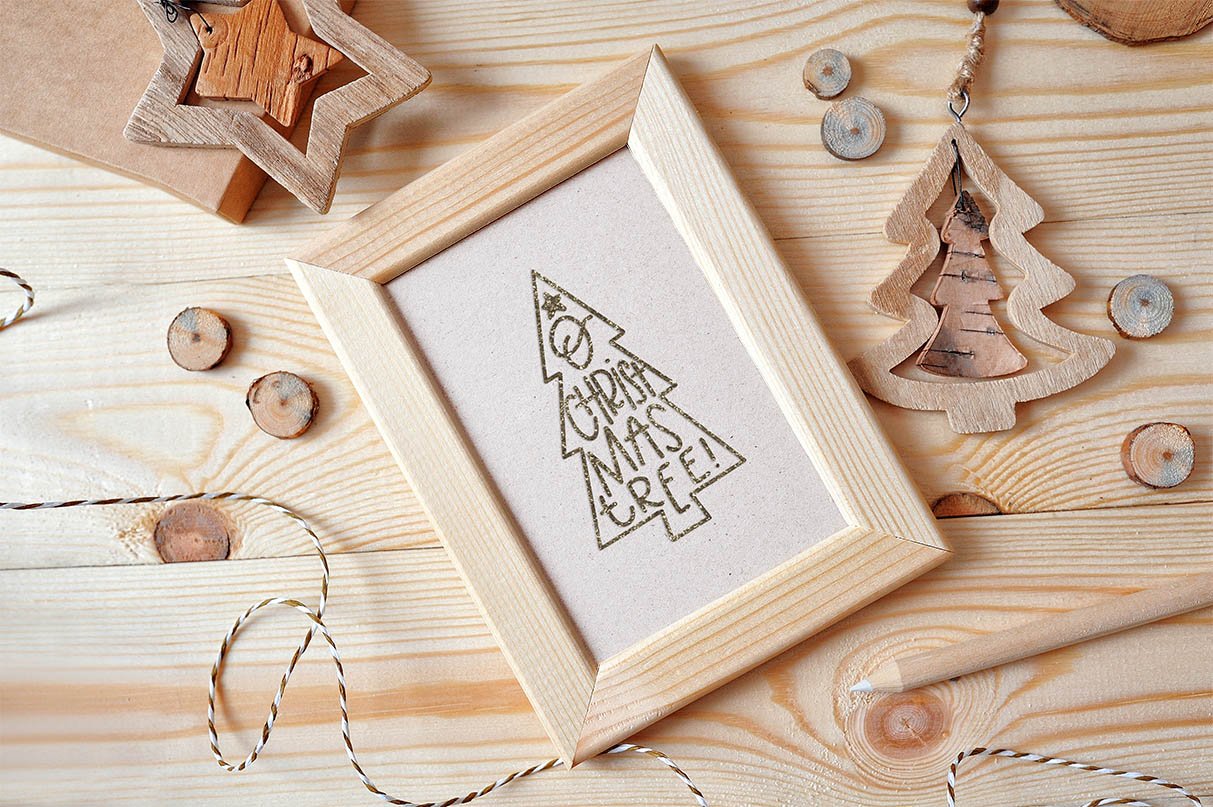 ochristmastreeshape woodbackground 739