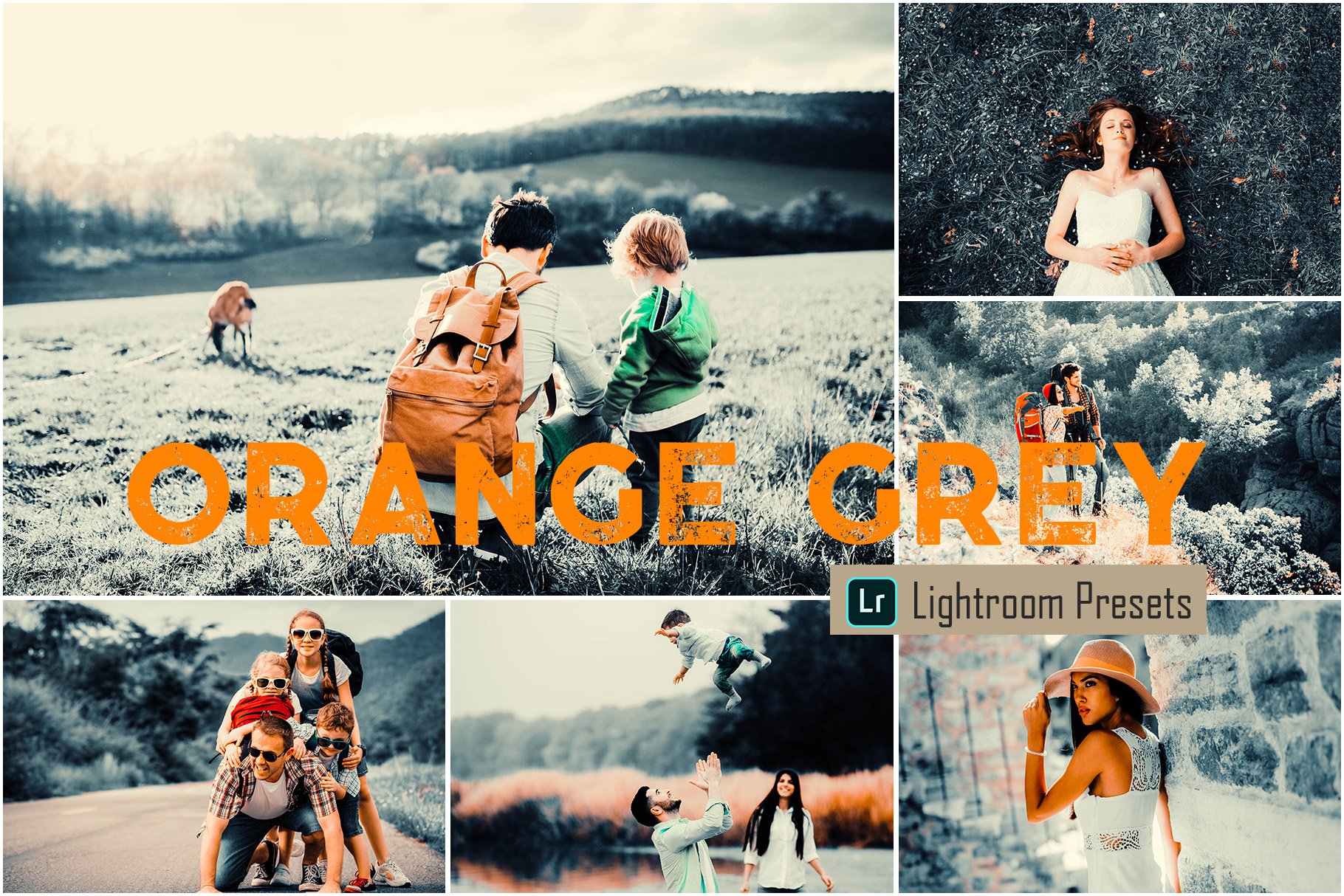 Orange Grey LR Mobile & ACR Presetscover image.