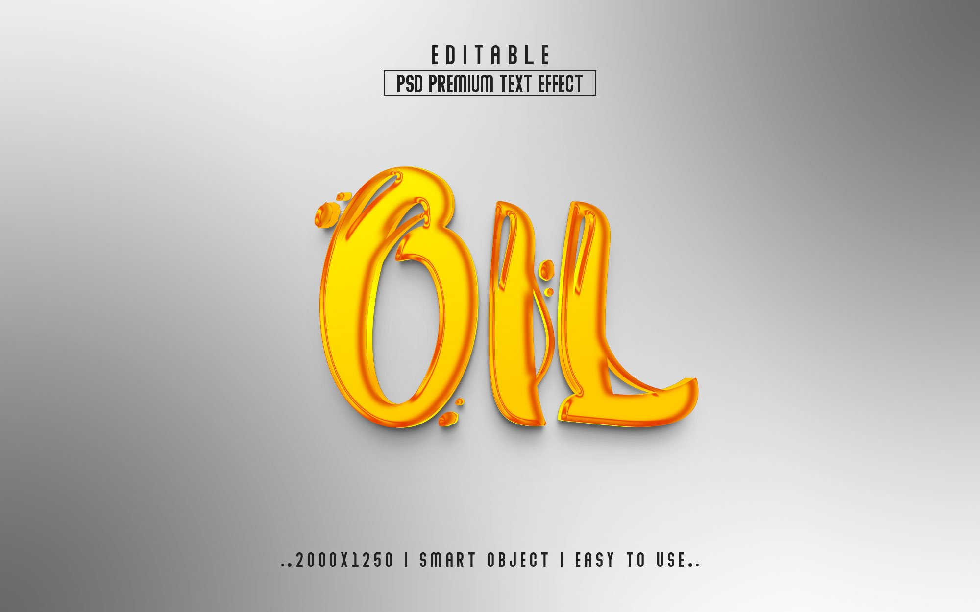 Oil 3D Editable psd Text Effectcover image.