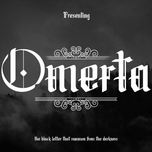 Omerta - Simple Blackletter Font cover image.