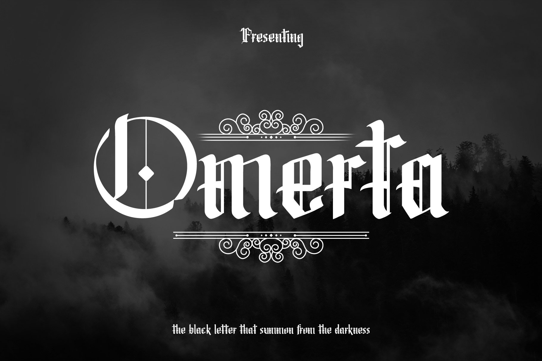 Omerta - Simple Blackletter Font cover image.