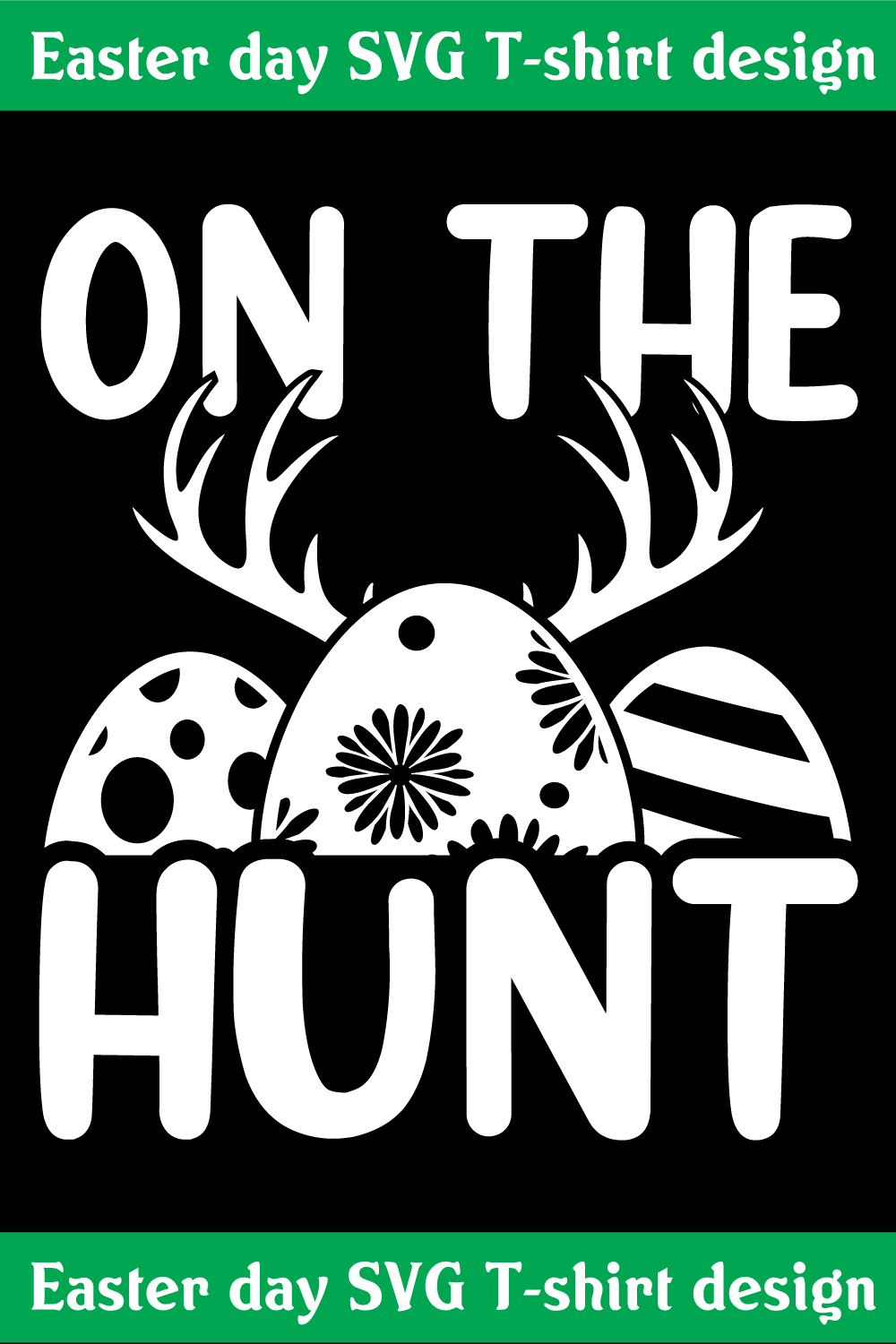 On the Hunt T-shirt design pinterest preview image.