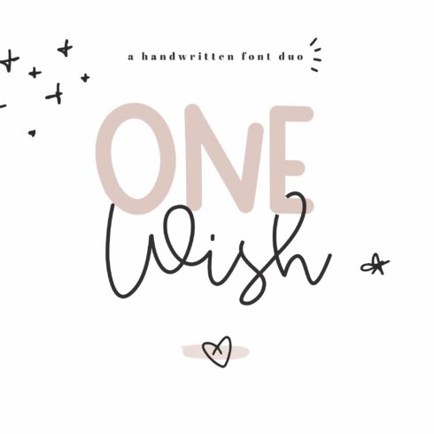 One Wish - Handwritten Font Duo cover image.