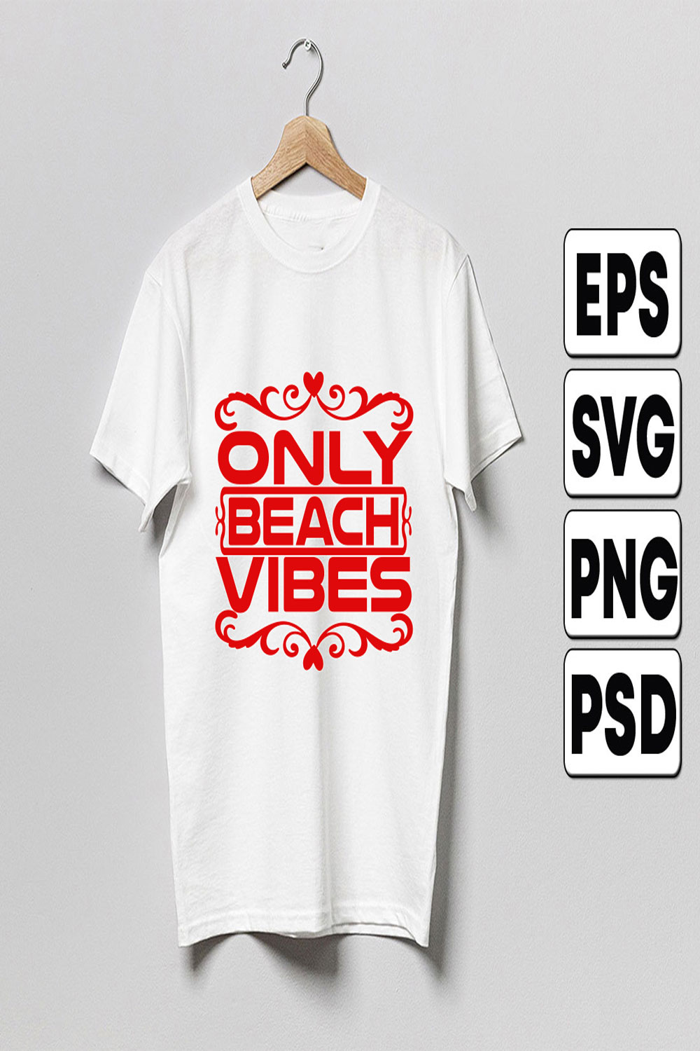 Only Beach Vibes pinterest preview image.