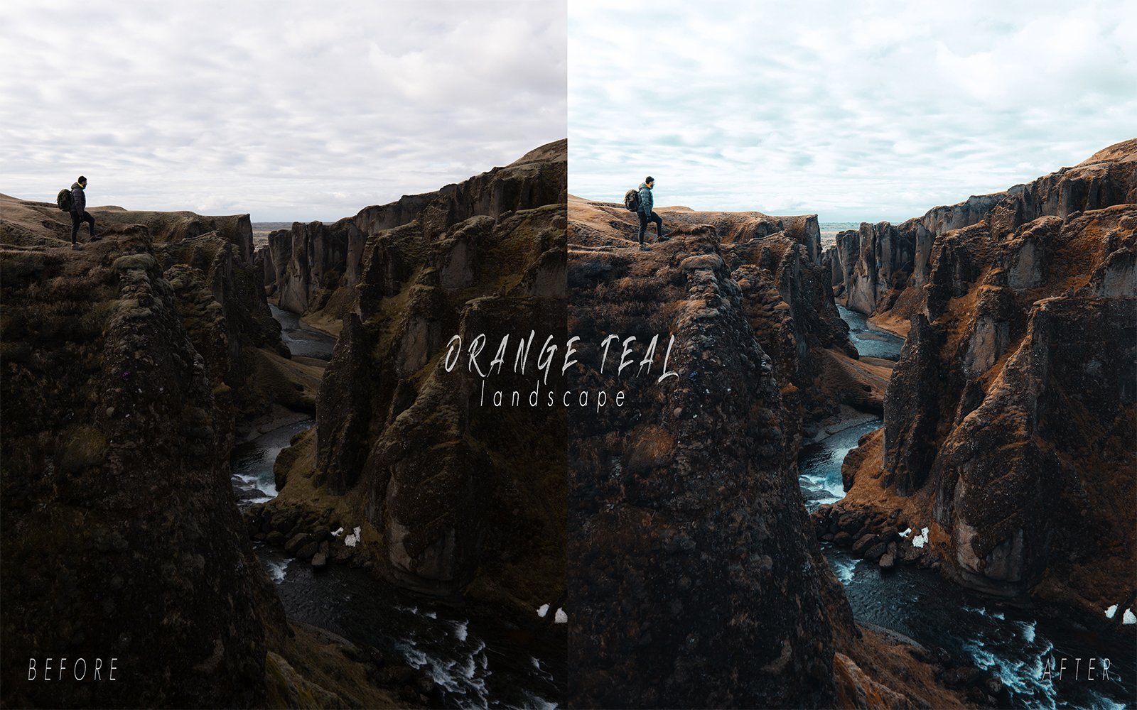 orange teal landscape 963