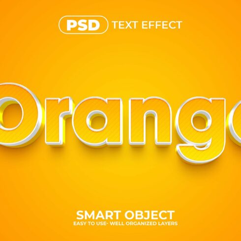 Orange 3D Editable psd Text Effectcover image.