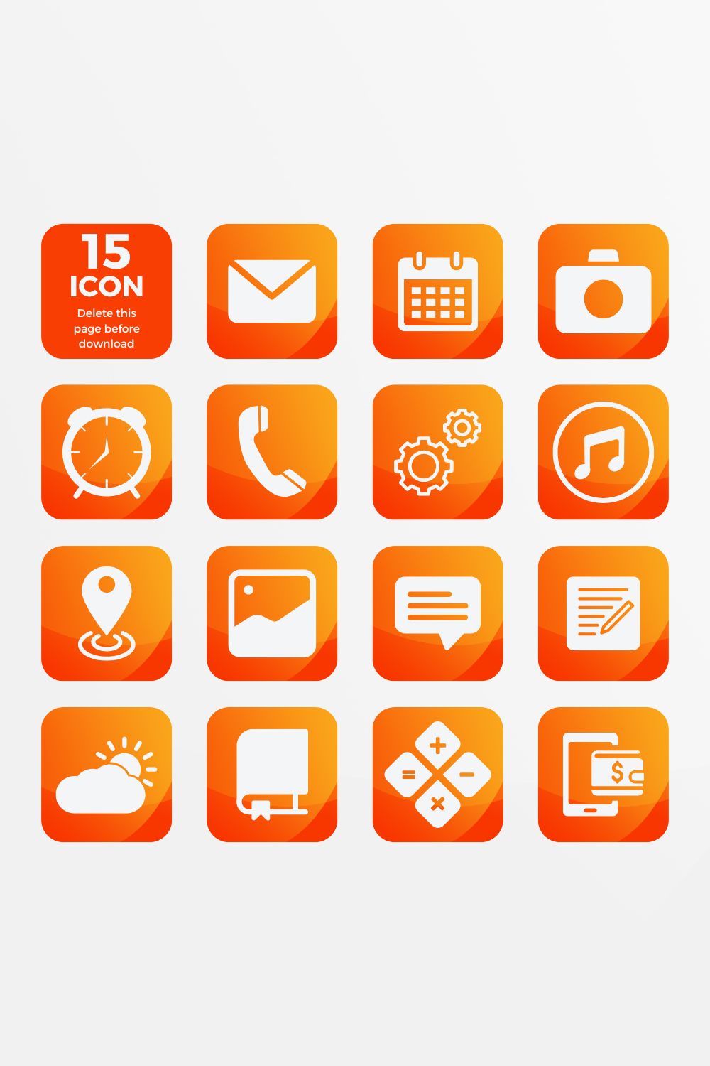 IOS Icon Bundle only 5$ pinterest preview image.