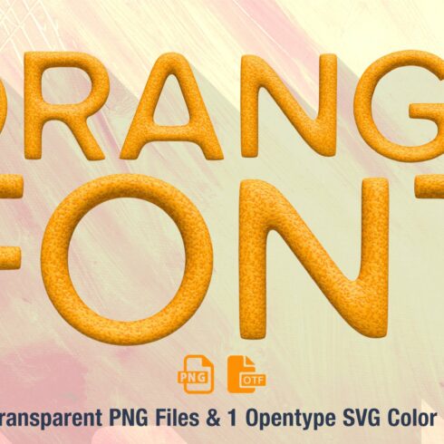 Ms Orange Opentype SVG Font and PNGs cover image.