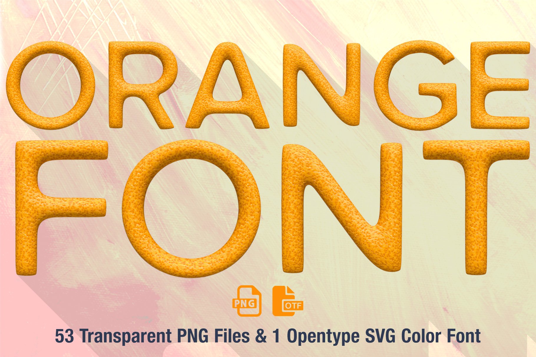 Ms Orange Opentype SVG Font and PNGs cover image.