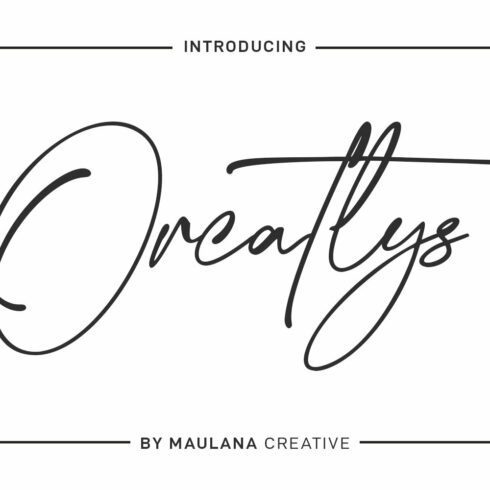 Orcatlys Signature Script Font cover image.