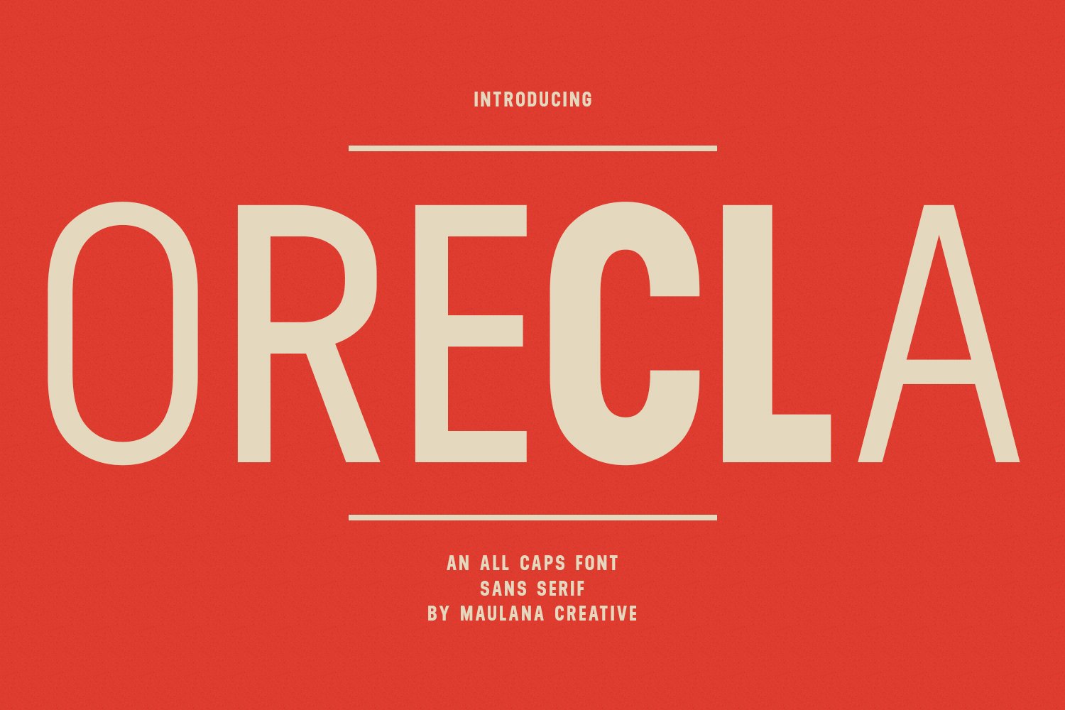 Orecla Sans Serif Display Font cover image.