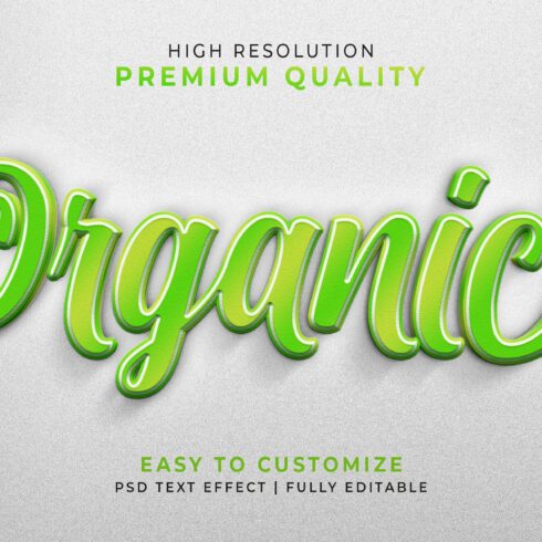 Organic Text Style Effect Mockupcover image.