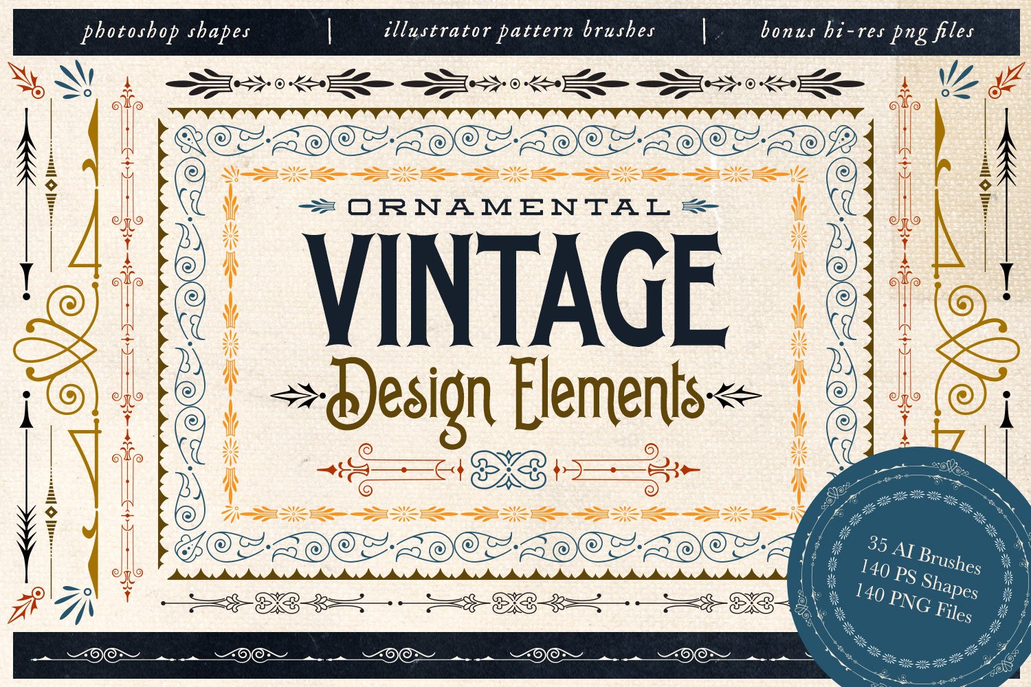 Ornamental Vintage Design Elementscover image.