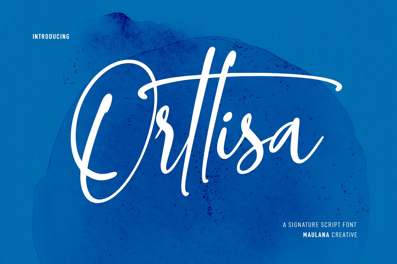 Orttisa Signature Script Font cover image.