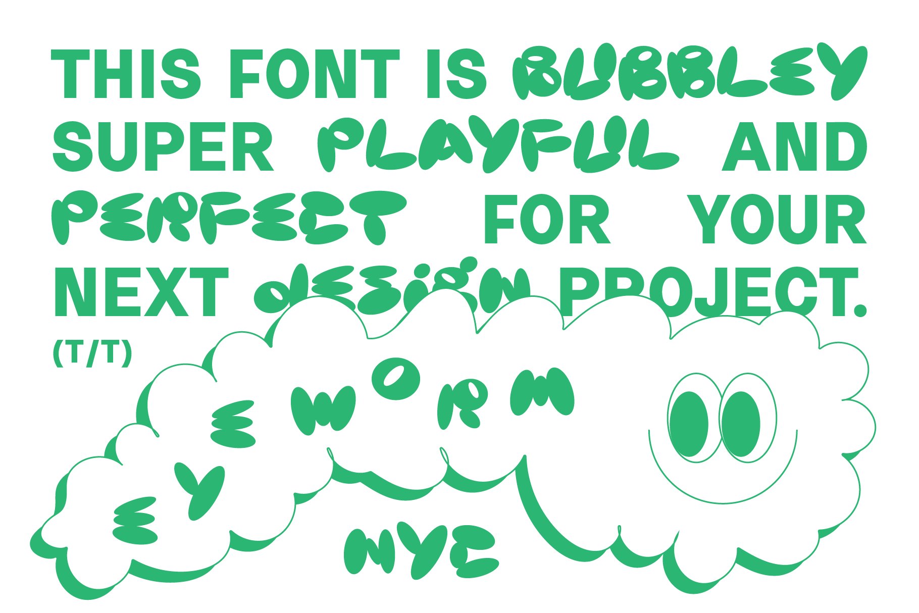 Bubble Font Orvil preview image.