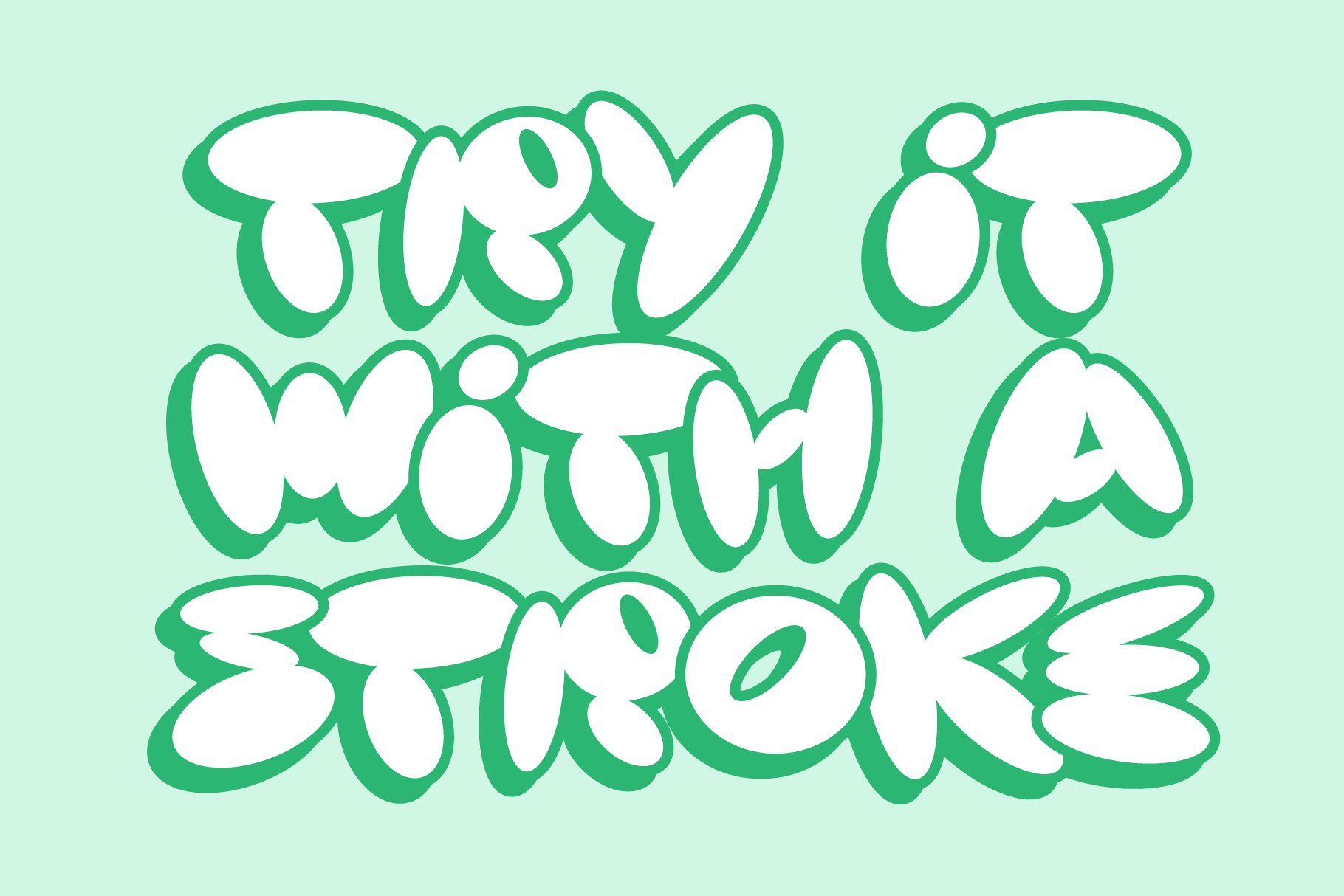 orvil bubble font stroke 72