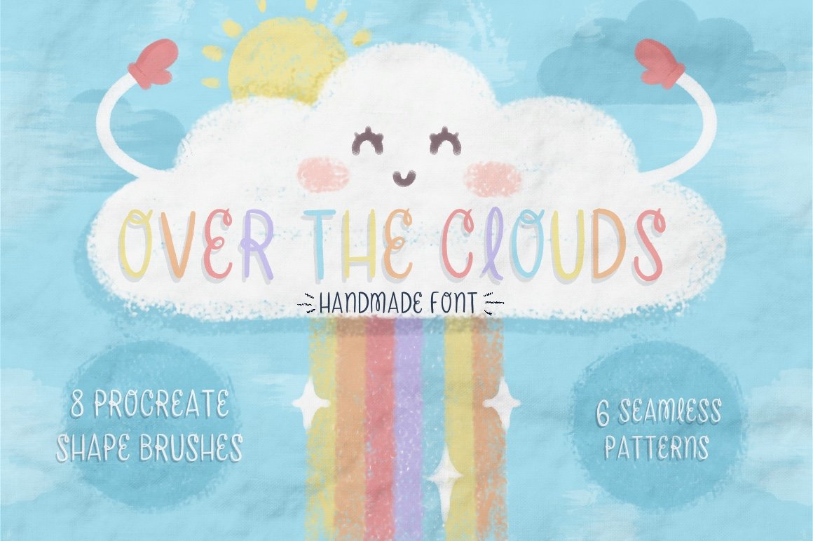 Over The Clouds - Font and Brushes cover image.