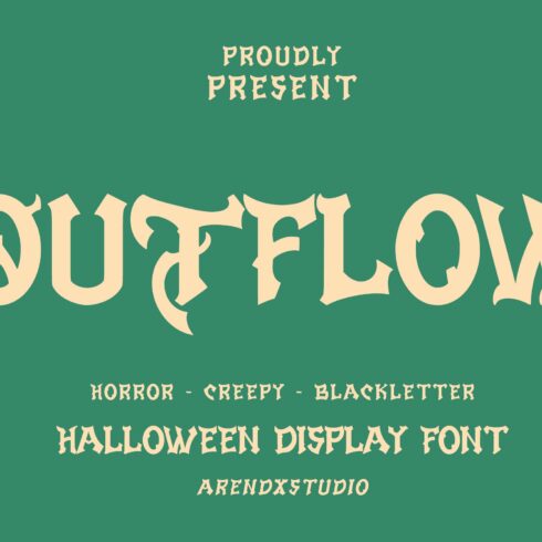 Outflow - Halloween Display Font cover image.