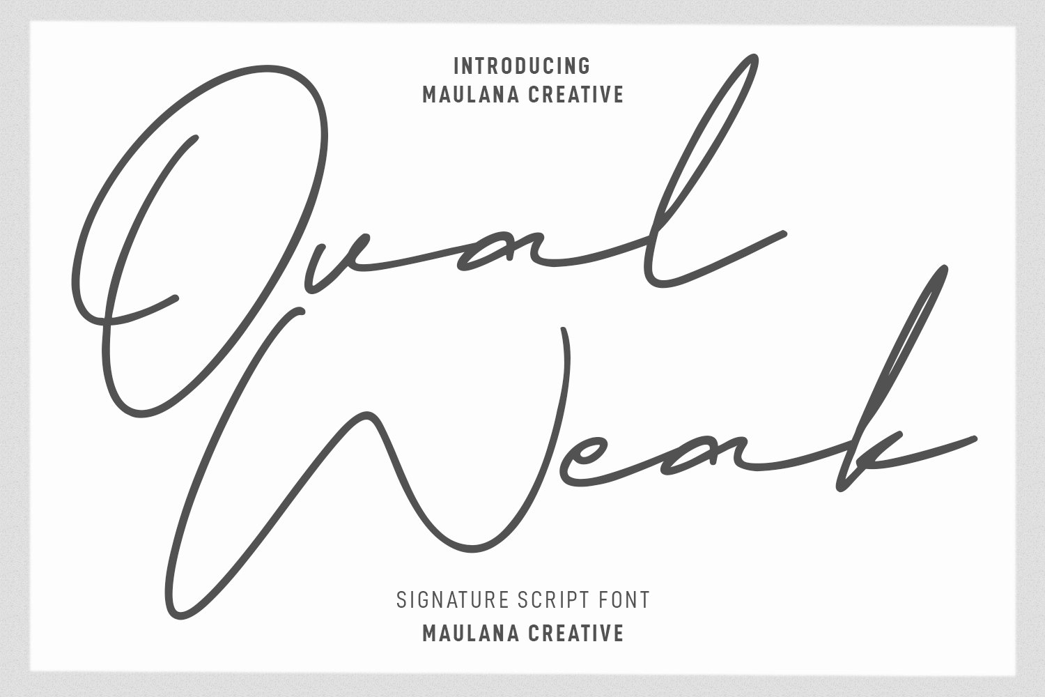 Ovalweak Signature Script Font cover image.