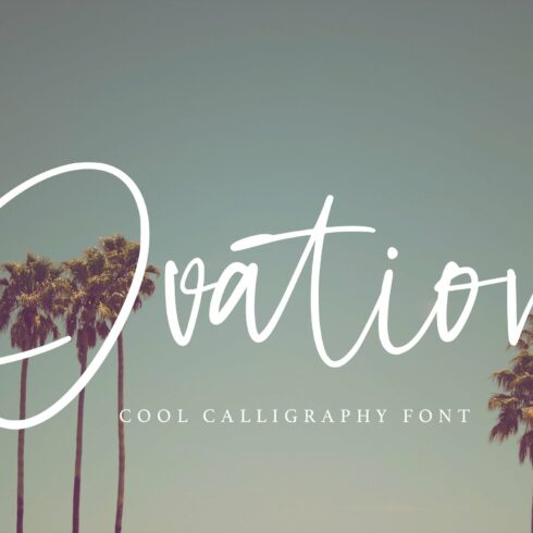 Ovation - Cool Calligraphy Font cover image.