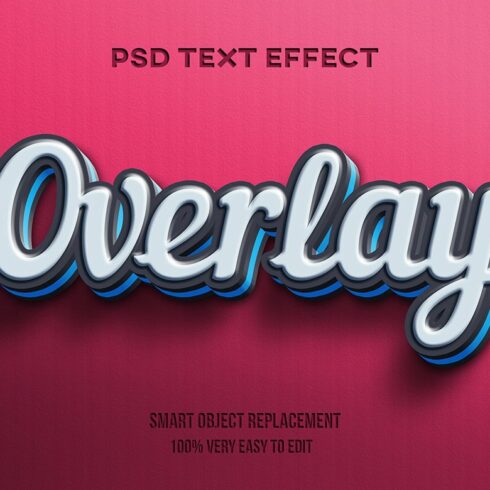 Overlay Text Effect 3D Psdcover image.