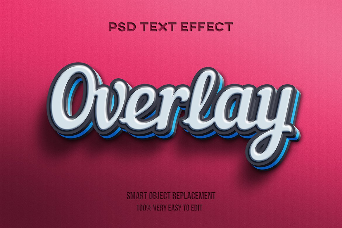 Overlay Text Effect 3D Psdcover image.